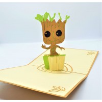 Handmade 3d Pop Up Birthday Card,guardians Of The Galaxy,groot Tree Man,wedding Anniversary,valentine's Day,baby Birth Shower,party Invitation,blank Greetings